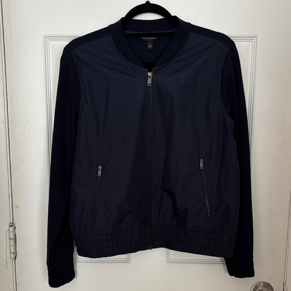 Banana Republic Women's Dark Blue Bomber Jacket